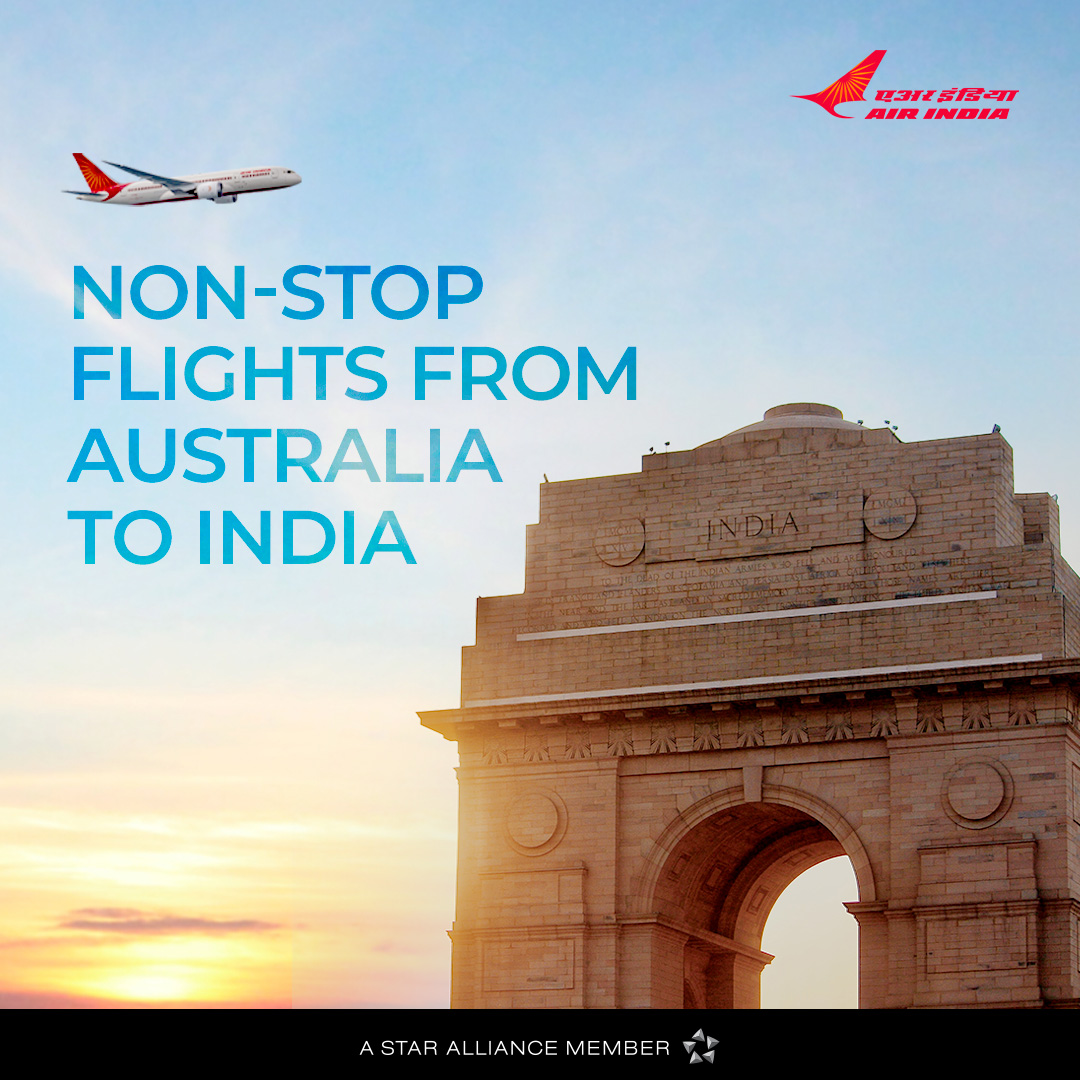 airindia's tweet photo. The rich culture and vibrant flavours of Delhi await your arrival. With our 14x weekly non-stop flights from Sydney and Melbourne, plan your trip and discover the city in all its grandeur.
#FlyAI #AirIndia #NonStopExperiences #DestinationAustralia https://t.co/AkOTJYUPD8