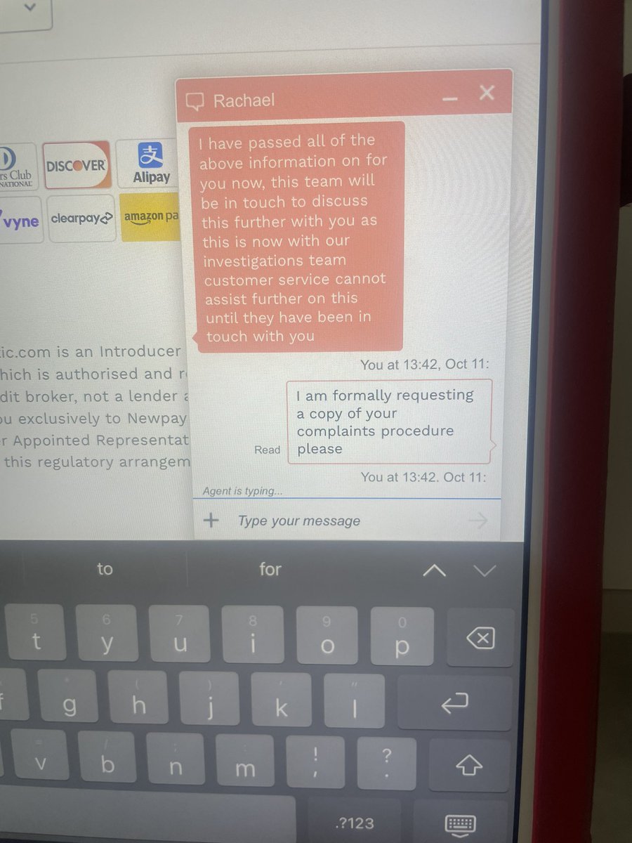 GriffithsSales's tweet photo. @LookfantasticCS I’ve attempted ANOTHER online chat. Apparently ur not able to provide me ur complaints procedure. All u can do is pass to ur investigations team to review who contact me via an email address I can’t reply to! Ur advising my damaged parcel wasn’t from u. See sender address. https://t.co/XfT6DObLGY