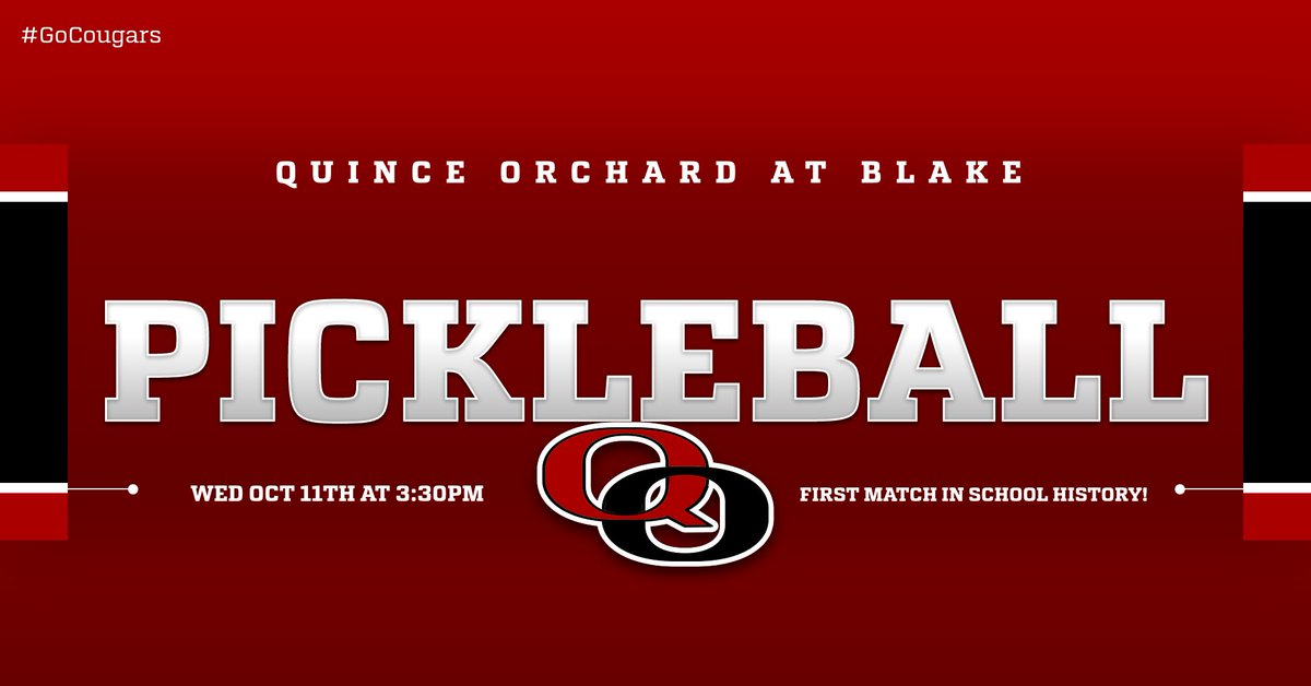 Quince Orchard Athletics (@qoathletics) on Twitter photo 1st Pickleball Match in School History! @QOHSPrin_Thomas <a href="/QOBocce/">QOCSports</a> <a href="/QOSportsNet/">QO Sports Network</a> <a href="/QOBoosters/">Quince Orchard Boosters</a> 1st Pickleball Match in School History! @QOHSPrin_Thomas <a href="/QOBocce/">QOCSports</a> <a href="/QOSportsNet/">QO Sports Network</a> <a href="/QOBoosters/">Quince Orchard Boosters</a>