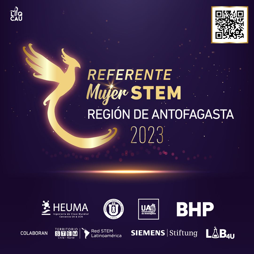 [Convocatoria]
Referente mujer STEM - Región de Antofagasta

Recuerda que hasta el 17 de noviembre puedes postular al reconocimiento organizado por <a href="/Proyecto_Liqcau/">LIQCAU | Mujeres en STEM</a>. 

Ve más detalles y nomina o autonomínate desde el siguiente formulario ⬇
docs.google.com/forms/d/e/1FAI…