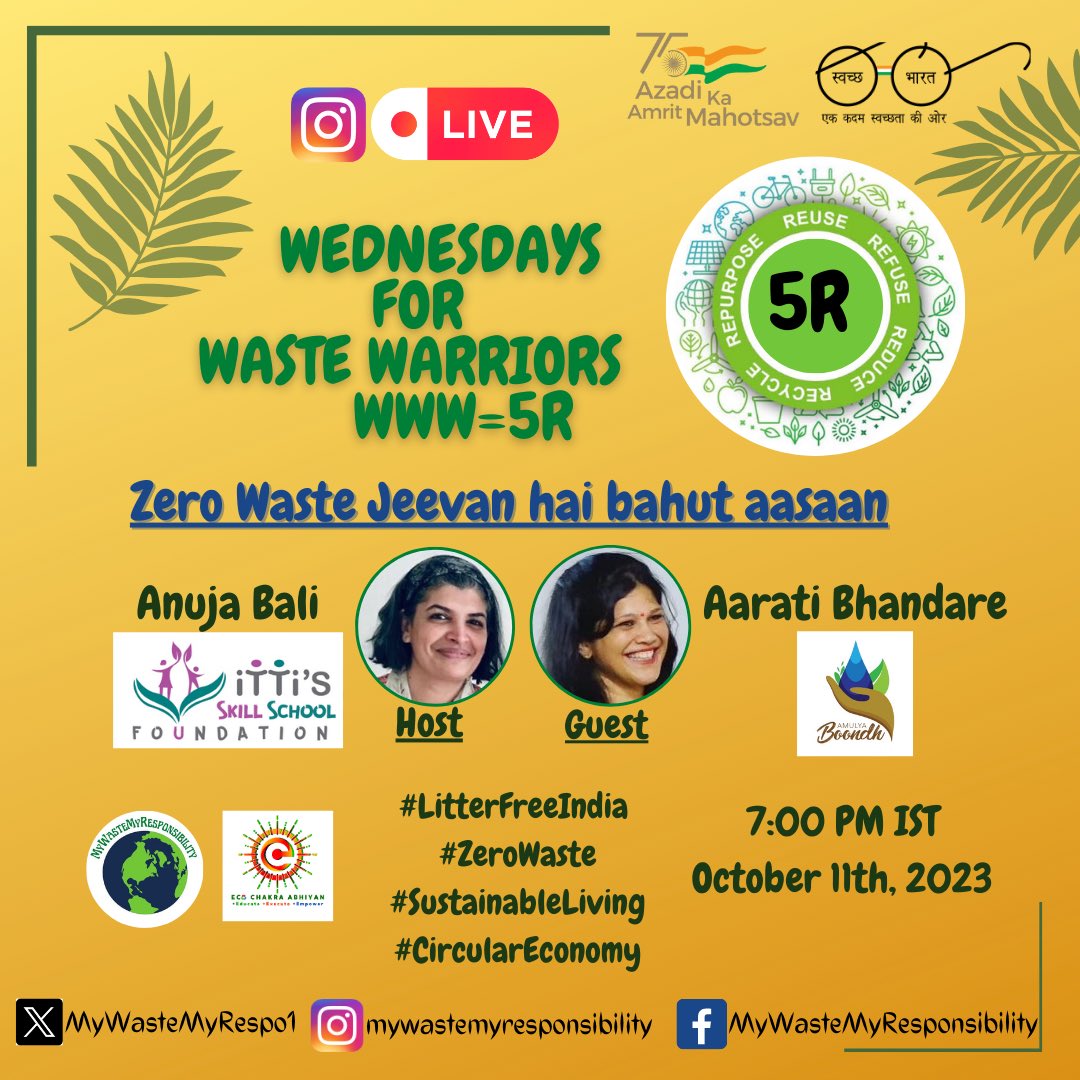 anuja bali (@anujabali) on Twitter photo Zero Waste Jeevan Bahut Aasaan hai! Do you agree? Don’t miss at 7pm episode 35 with our epic guest Dr. Aarati Bhandare #amulyaboondhfoundation Join us to find out what happens when two sustainability advocates get together instagram.com/mywastemyrespo… <a href="/MyWasteMyRespo1/">MyWasteMyResponsibility</a> <a href="/IttiSkillSchool/">IttiSkillSchoolFoundation</a> Zero Waste Jeevan Bahut Aasaan hai! Do you agree? Don’t miss at 7pm episode 35 with our epic guest Dr. Aarati Bhandare #amulyaboondhfoundation Join us to find out what happens when two sustainability advocates get together instagram.com/mywastemyrespo… <a href="/MyWasteMyRespo1/">MyWasteMyResponsibility</a> <a href="/IttiSkillSchool/">IttiSkillSchoolFoundation</a>