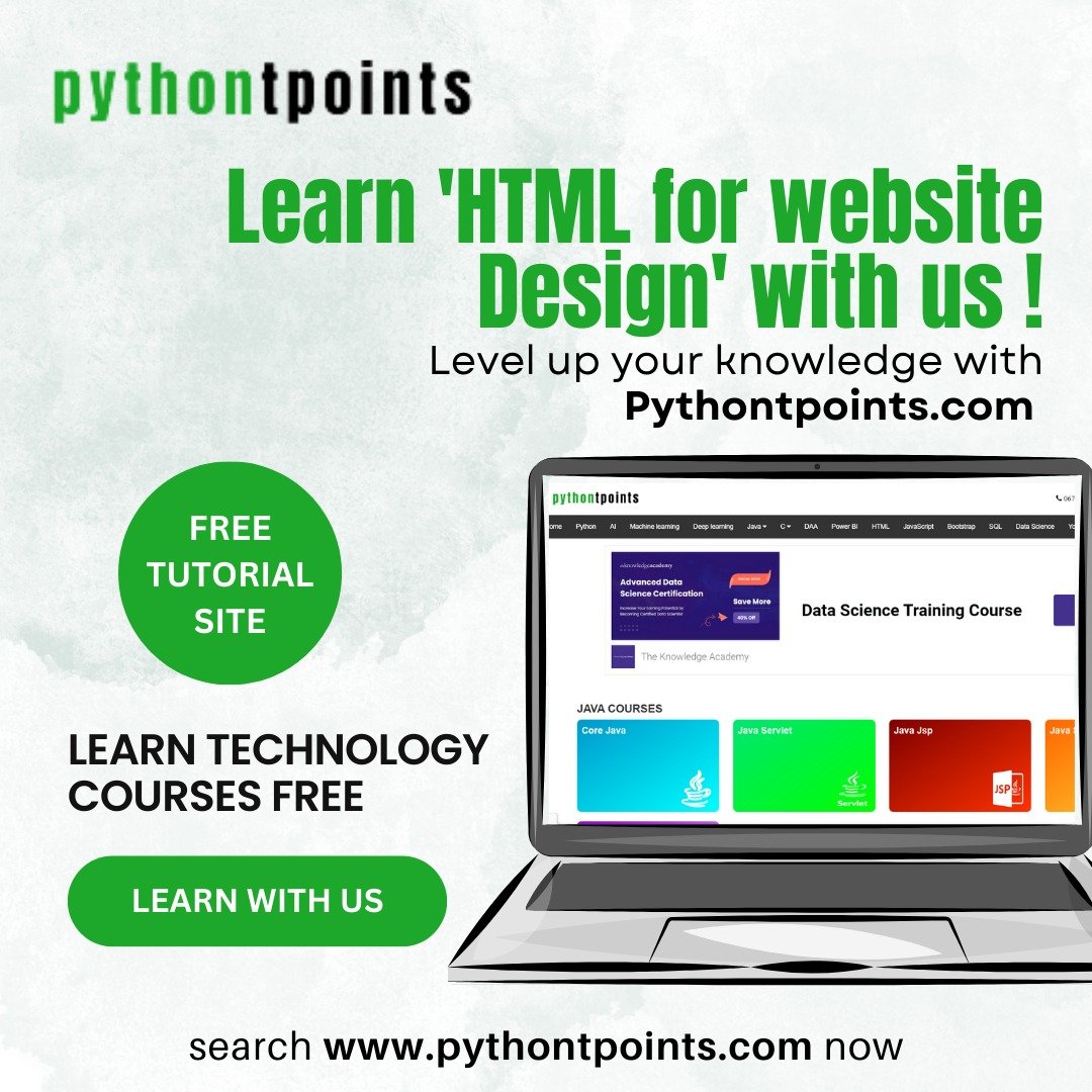 pythontpoint's tweet photo. Learn HTML with https://t.co/XOEKuX8Xha absolutely FREE...
#learn #learning #learndaa #freetutorial #freejava #freetutorialflorpython #pythonfree #htmlnotes #htmltutorial #learnc #tutorial #tutorialpoint #HTML #htmlfreetutorial #htmlfree #html #htmlforstudent #htmlcoursefree https://t.co/IOMoN9HP45