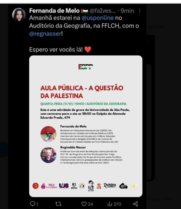 _rschweitzer's tweet photo. Parabéns, @usponline , por dar palco para esse tipo de gente.

É isso que o contribuinte paulistano financia, @tarcisiogdf ? https://t.co/cFjgn4s67S