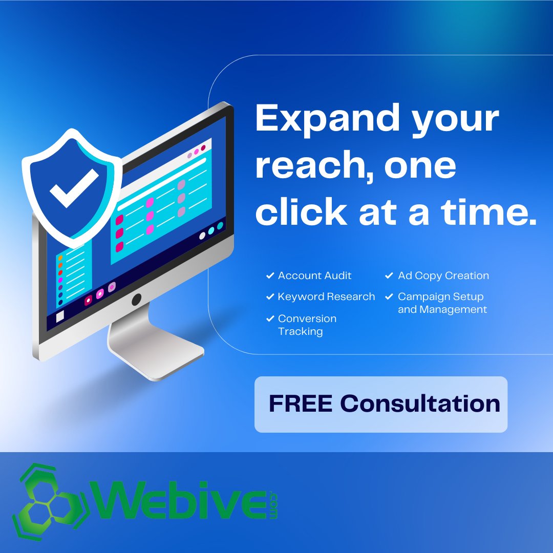 webivedotcom's tweet image. ✨ Expand your reach, one click at a time. Google Ads, Bing Ads, and Facebook Ads can lead you straight to your potential customers.
📞 Call to book a free digital evaluation: 423-716-5352
#ExpandYourReach #AdStrategy #WebiveWins