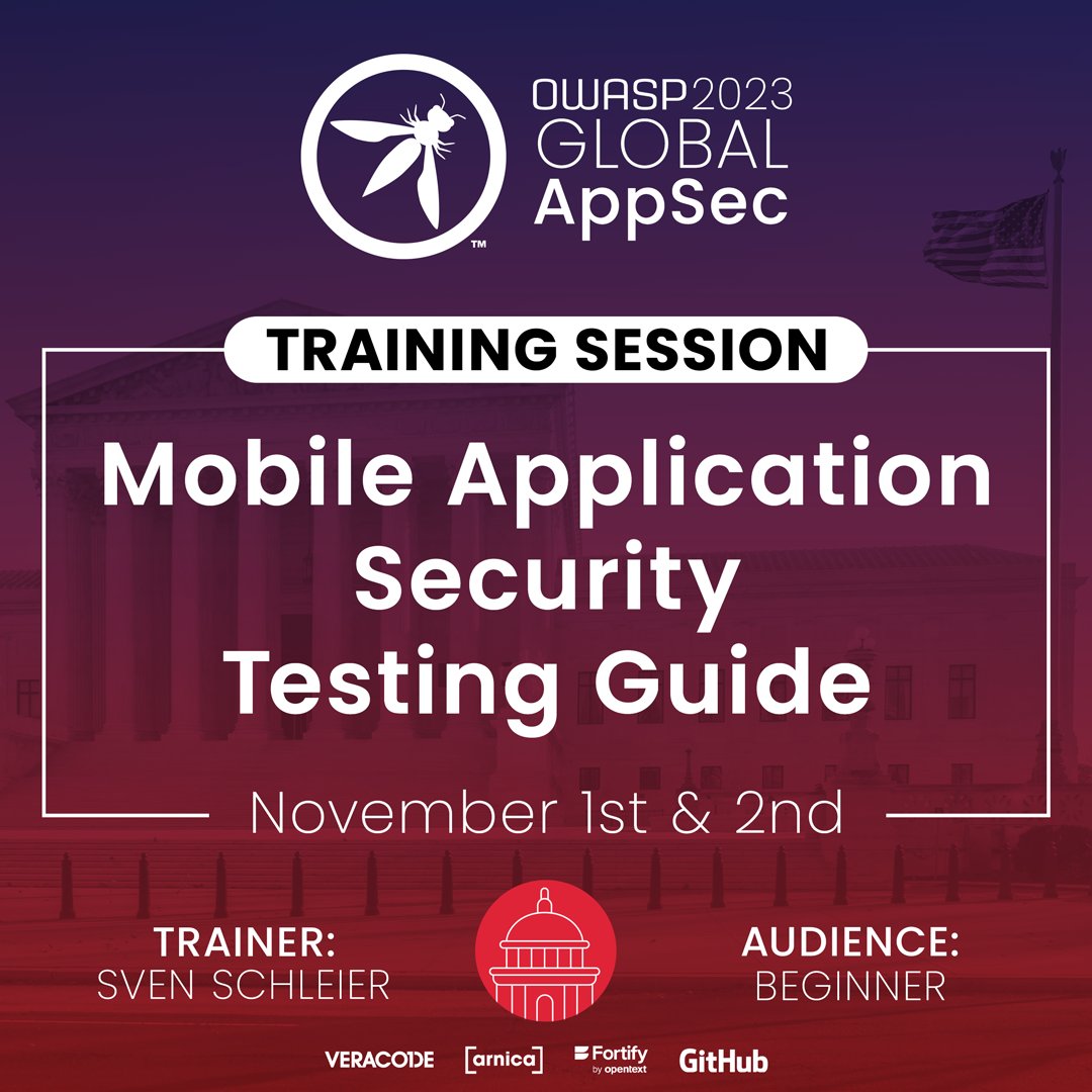 OWASP® Foundation (@owasp) on Twitter photo #OWASP Global #AppSec DC Conference and Training is Oct 30-Nov 3 for private & public sector #infosec professionals
<a href="/bsd_daemon/">Sven Schleier</a> <a href="/WithSecure/">WithSecure™</a>
Register >>> dc.globalappsec.org
#hacking #webdev #devsecops #AI #threatmodeling #API #cybersec #cybersecurity #datasecurity #dc #OWASP Global #AppSec DC Conference and Training is Oct 30-Nov 3 for private & public sector #infosec professionals
<a href="/bsd_daemon/">Sven Schleier</a> <a href="/WithSecure/">WithSecure™</a>
Register >>> dc.globalappsec.org
#hacking #webdev #devsecops #AI #threatmodeling #API #cybersec #cybersecurity #datasecurity #dc