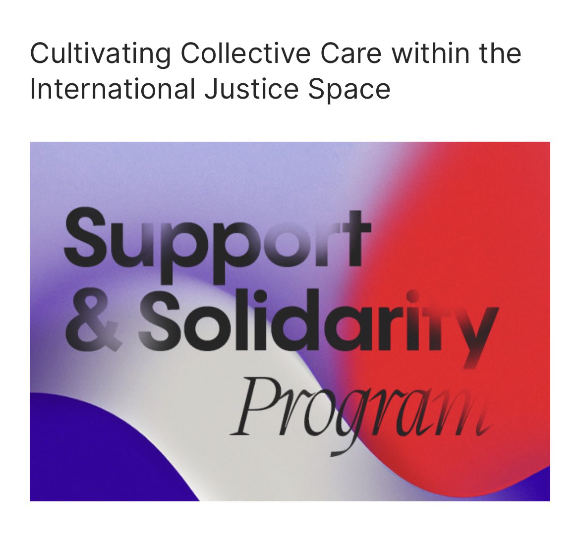 ✨ Do you long to co-create &amp; cultivate cultures of collective care within the IJ space? 

🌱Register interest for the second edition of <a href="/EJC_org/">Emergent Justice Collective</a> Support &amp; Solidarity Offering (SupSol) starting December 2023

🌊 Visit emergentjusticecollective.org/SupportANDSoli…

🔥Design @gabibdeluca