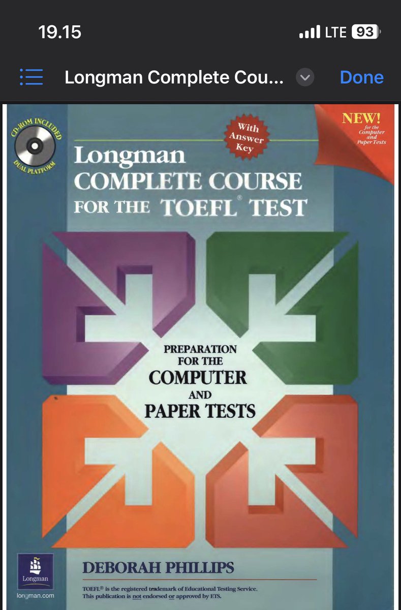 fanuelgisela's tweet photo. Klo untuk structure: 

1. Pahami dlu smua tenses grammar 
2. Pahami skills yg di butuhkan, ada di buku longman 
3. Latihan, dan analisa jawabannya 

Ini aku share bentuk bukunya, dan contoh dalamnya kayak gmn ya 

#toeflitp #toefl #toefltips #belajartoefl #lestoefl https://t.co/2Ns8QJjc5q