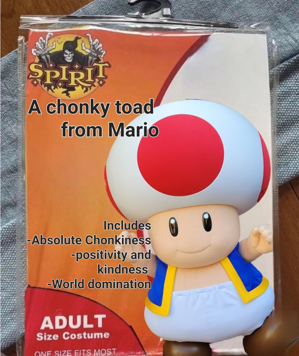 ChonkyToad's tweet photo. #SpiritHallowmeme
Since Halloween is around the corner, finding the perfect costume will be hard to fi- https://t.co/GGilzLfrpn