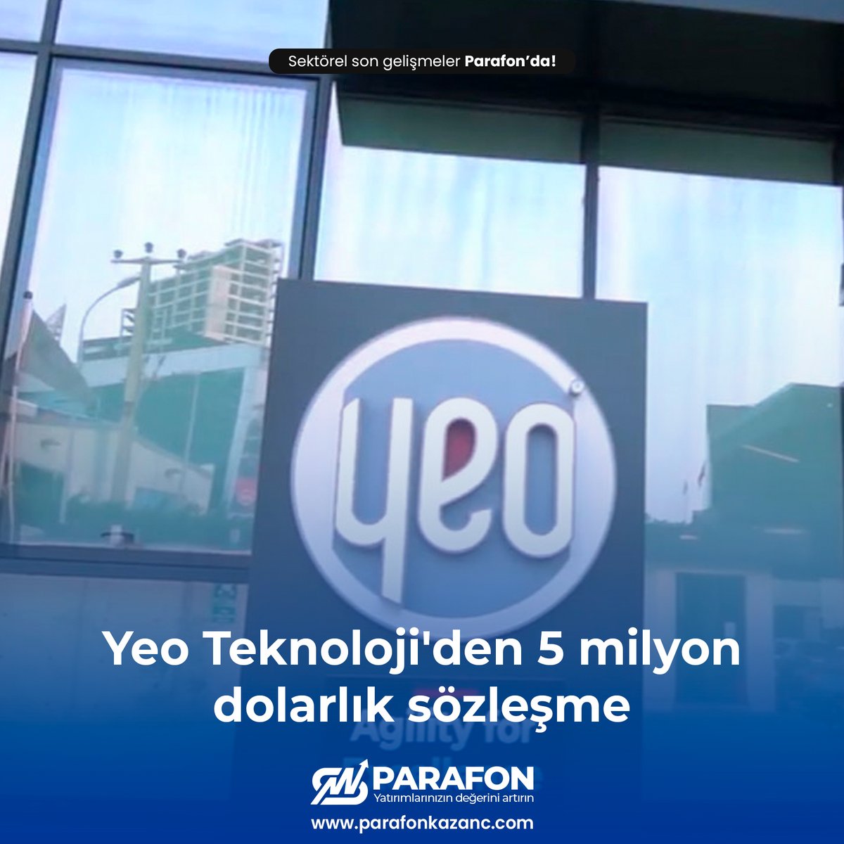 YEO Teknoloji (#YEOTK), bugün KAP'a yaptığı bildirimde Azerbaycan Cumhuriyeti'nde enerji sektöründe faaliyet gösteren bir müşterisi ile yaklaşık 5 milyon dolarlık bir anlaşma sağladığını açıkladı.