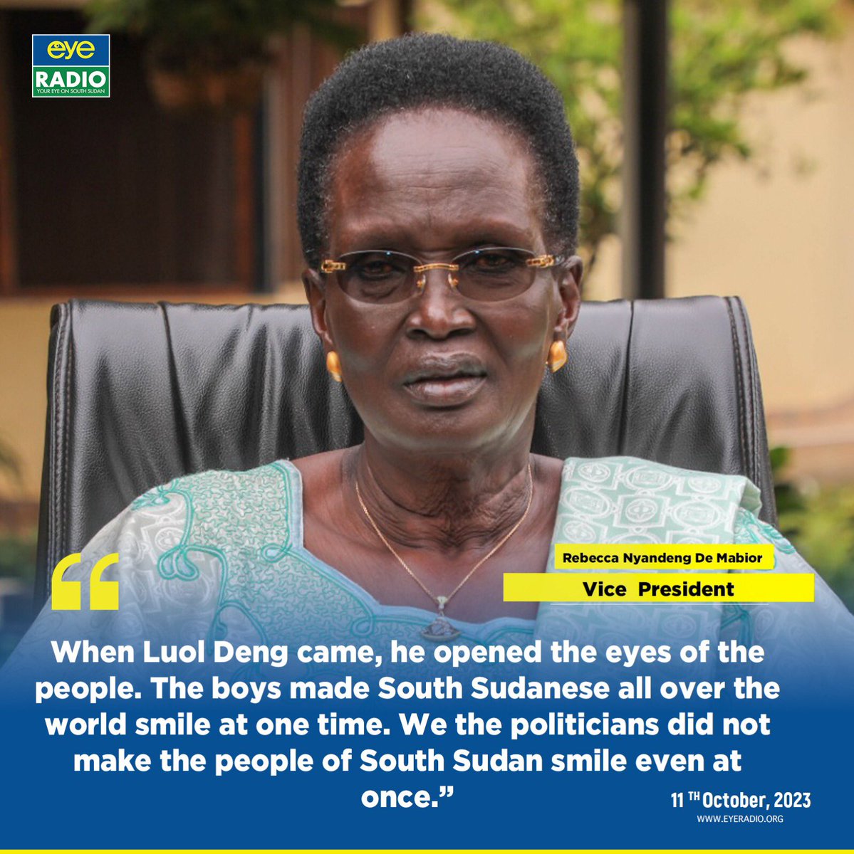 EyeRadioJuba's tweet photo. Vice President for Gender and Youth Cluster. #eyeradioupdates https://t.co/vX2LYZUOpI