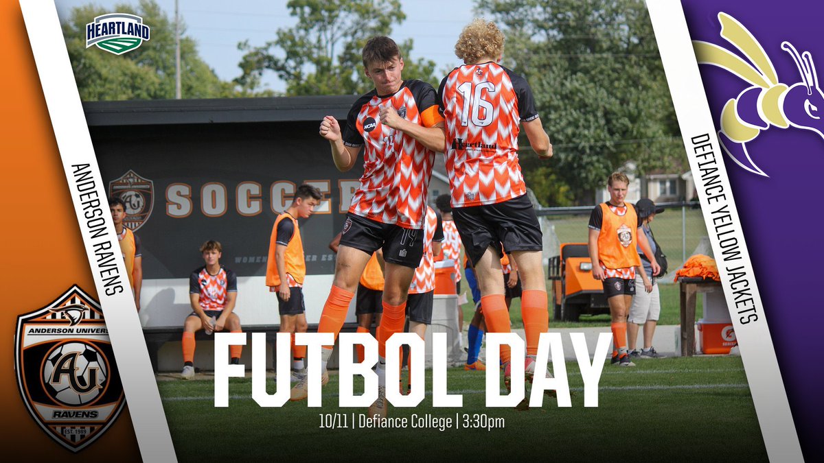One last trip to Defiance for FUTBOL DAY!

The Ravens travel to Defiance College for a 3:30 kickoff against the Yellow Jackets. 
#AUMS #GBGR #DefendTheShield #BuildAUSoccer