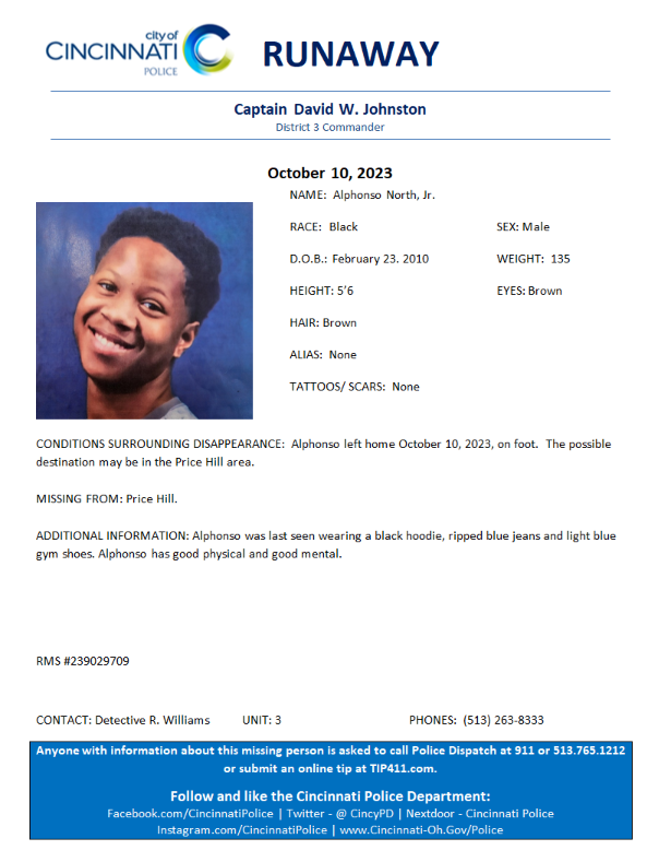 Cincinnati Police Department tweet media