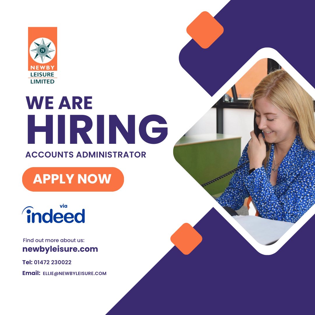 NewbyLeisureLtd's tweet photo. We’re Hiring! 🙌

Accounts Administrator 💻 

Applications close: 31st October 2023.

Job Type: Part-time

Apply via Indeed - https://t.co/e6MX1RHMXN 👍

https://t.co/ZmFrfwiVqN 

“Together, we’re better”

#job #werehiring #grimsby #cleethorpes https://t.co/engiYdKOw5