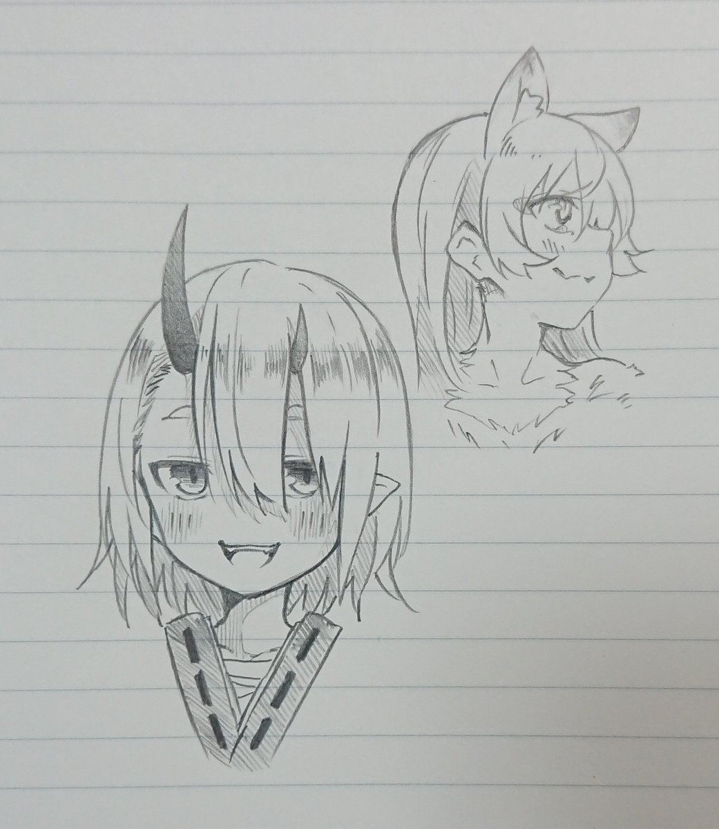 暇で適当に描いた落書き上げときやす!!✨ 