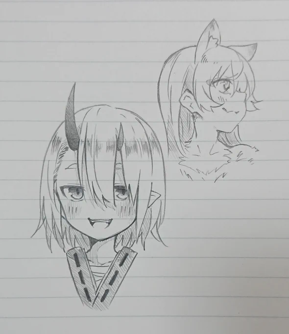 暇で適当に描いた落書き上げときやす!!✨ 