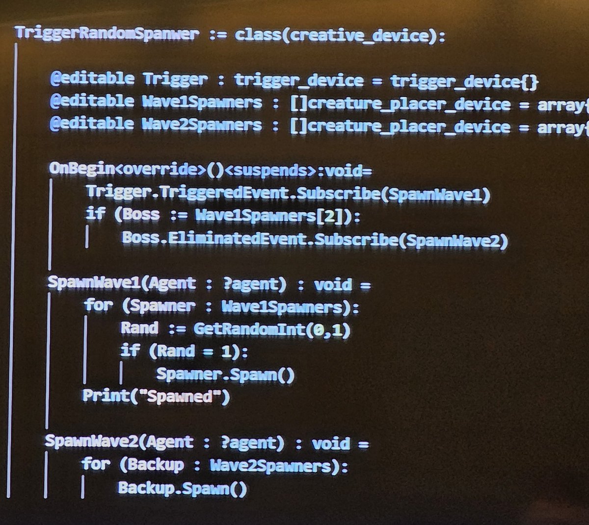 Yolodisorder's tweet photo. Today, my students and I are going to recreate this verse code that I learned from @IanSouthwell2 at Unreal Fest. Then we will tinker! #UEFN #versecode #adayinthelifeofyolo #createdinfortnite https://t.co/FvqX1KiD5x