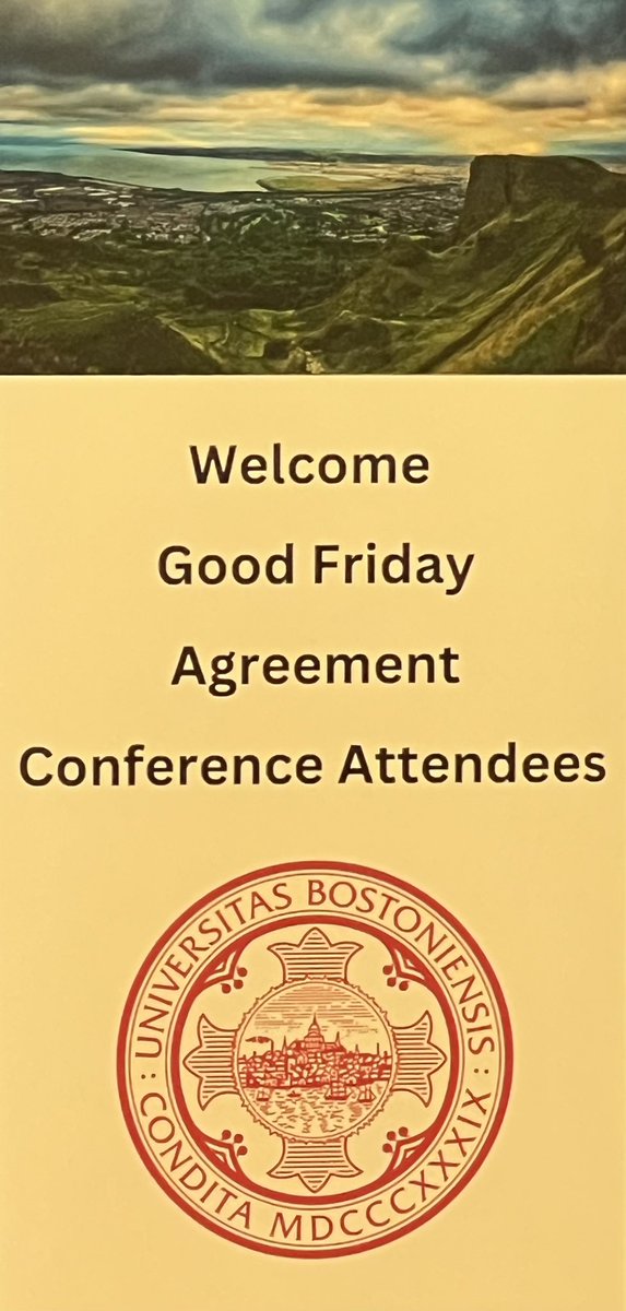 EFaszewski's tweet photo. Excited for Day 2! Topics include social justice and policing as well as restorative justice and conflict transformation! Come on down to the GSU @BUWheelock @BU_Tweets #GoodFridayAgreement https://t.co/99fZLFaWxH