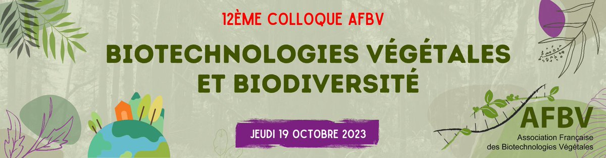 AFBV1's tweet image. N'attendez plus !
Il ne vous reste plus que quelques jours pour vous inscrire au colloque de l'@AFBV1 sur le thème : Biotechnologies végétales et biodiversité
billetterie en ligne : billetweb.fr/colloque-afbv-…
#biodiversité #biotechnology #génétique