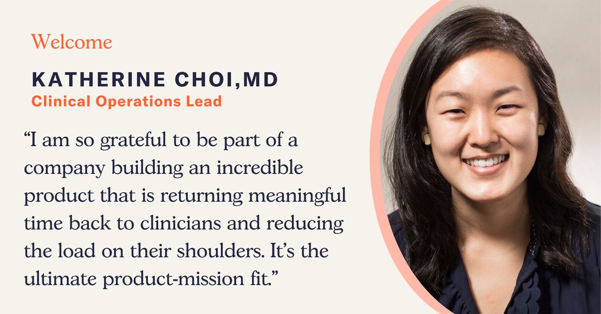 Abridge (@abridgehq) on Twitter photo 👋Meet <a href="/choi_kath/">Katherine Choi, MD</a>, MD, our Clinical Operations Lead. We asked her what working at Abridge means, and she told us she’s pinching herself — here’s why. ↓ The good news? We’re hiring! jobs.lever.co/abridge 👋Meet <a href="/choi_kath/">Katherine Choi, MD</a>, MD, our Clinical Operations Lead. We asked her what working at Abridge means, and she told us she’s pinching herself — here’s why. ↓ The good news? We’re hiring! jobs.lever.co/abridge