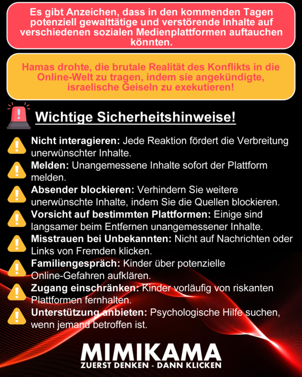 mimikama_org's tweet photo. Die #Hamas drohte, die brutale Realität des Konflikts in die Online-Welt zu tragen, indem sie angekündigte, israelische Geiseln zu exekutieren!  https://t.co/v5UNeHkK13 https://t.co/NqDKNXjpY4