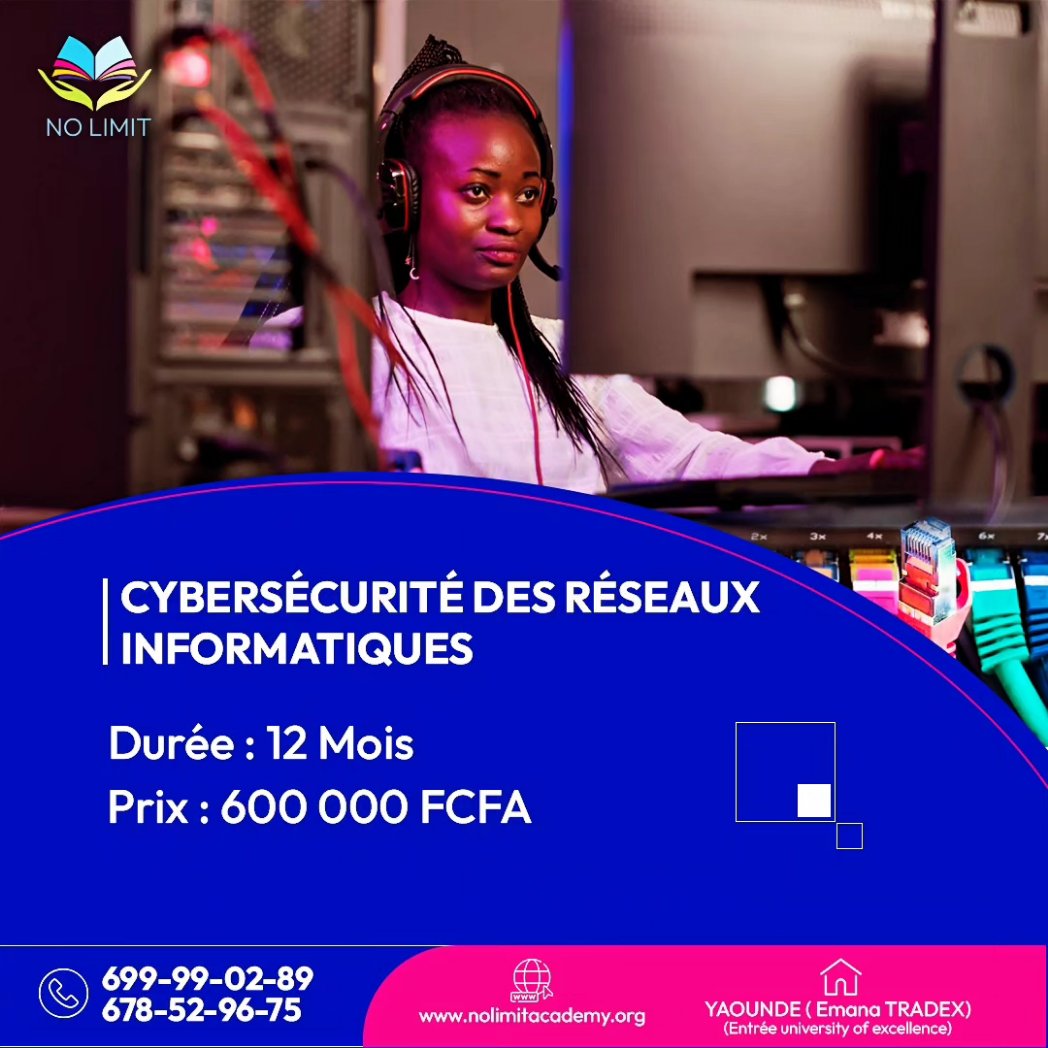 CabinetNoLimit's tweet photo. Formez-vous aux métiers d'avenir au CFP No Limit ! Près de 19 filières ciblées qui vous ouvriront les portes de l'emploi et de l'immigration canadienne. 🎓🇨🇦✈️

📌 Emana Tradex (entrée university of excellence) 

☎️ +237 699990289/678529675

🌐 https://t.co/z2Jj9OZCv9 https://t.co/rNzUfVVjzn