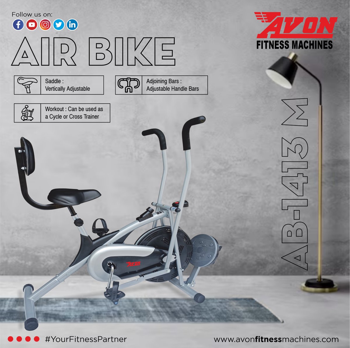 Pedal your way to a fitter self with AVON's Exercise Bike, while staying at home.

#Avonfitness #lockdown2022 #Workoutathome #workoutmotivation #staysafestayhome #Rideathome #Homegym #fitnesslife #stayfit #stayhealthy #fitnessfreaks #fitness #fitnessmotivation #gym #workout