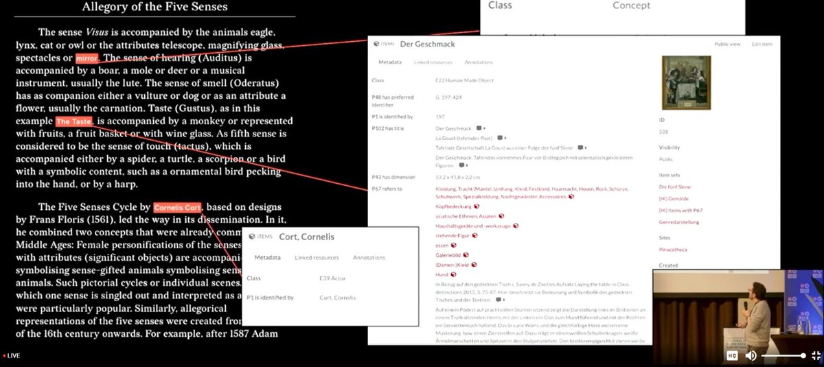 Interesting presentation: 'Linked cultural data in fashion history: information visualisation as an explorative and narrative tool - Ilias Kyriazis and Giacomo Nanni, UCLAB / University of Applied Sciences Potsdam' at #EuropeanaTech2023 with @omeka