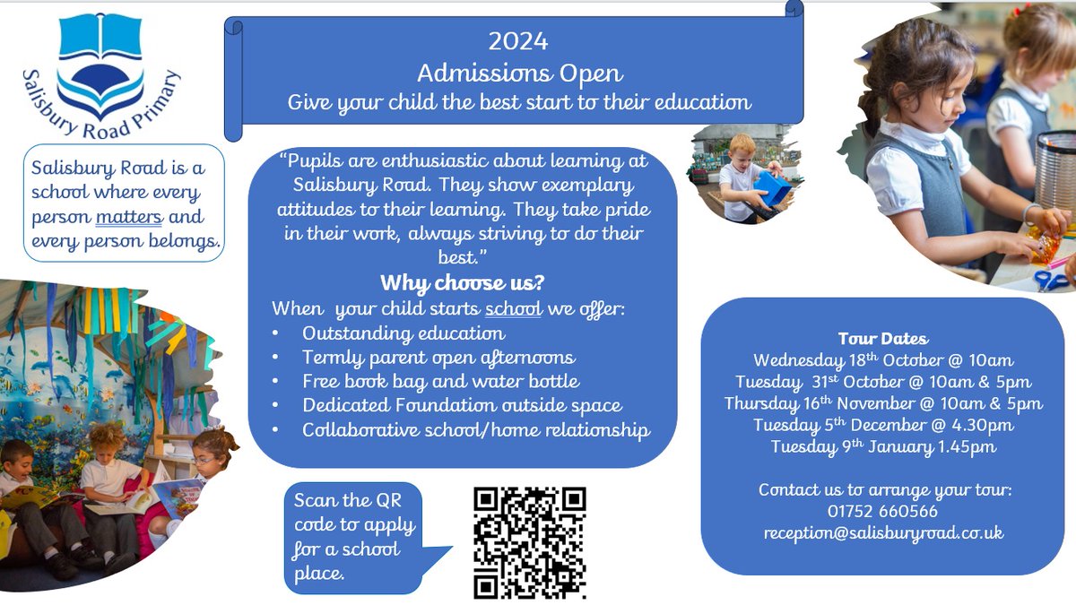 Salisbury Road Primary (@salisburyrdprim) on Twitter photo Application open on 15th November. Please see the dates of our tours. Contact the school to arrange a tour.<a href="/CiaraEMoran/">Ciara Moran</a> <a href="/emjbenton/">Emma Benton</a> <a href="/Rachael_Riley13/">Rachael Riley</a> <a href="/vasilionka_lisa/">lisa vasilionka</a> Application open on 15th November. Please see the dates of our tours. Contact the school to arrange a tour.<a href="/CiaraEMoran/">Ciara Moran</a> <a href="/emjbenton/">Emma Benton</a> <a href="/Rachael_Riley13/">Rachael Riley</a> <a href="/vasilionka_lisa/">lisa vasilionka</a>