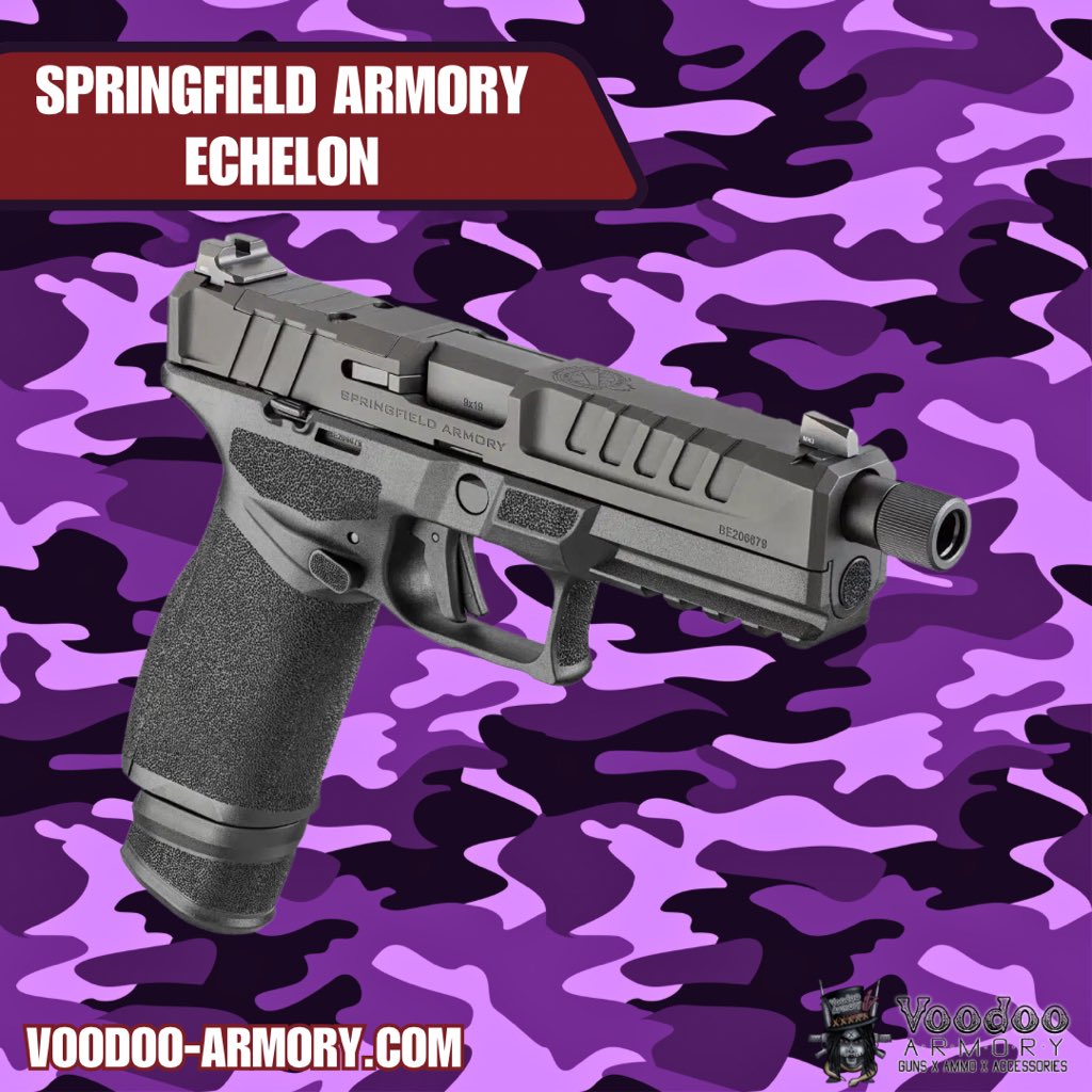 Springfield Armory introduces the 9mm Echelon. With an optics-ready slide and a 5.2-inch threaded barrel Finished in black, Tritium 3-Dot sights, It includes one 17 and 20-rd magazines

#springfieldarmory #9mm #gunlifestyle #pewpewlifestyle #2a #voodooarmory