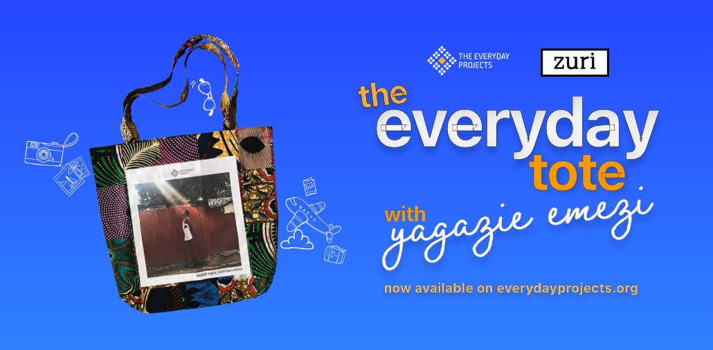 Everyday Africa (@everydayafrica) on Twitter photo Introducing THE EVERYDAY TOTE, a limited edition tote featuring <a href="/YagazieEmezi/">Yagazie Emezi</a> and made in partnership with Zuri -- now on sale!
🔗everydayprojects.org/zuri-bag-2023/… Introducing THE EVERYDAY TOTE, a limited edition tote featuring <a href="/YagazieEmezi/">Yagazie Emezi</a> and made in partnership with Zuri -- now on sale!
🔗everydayprojects.org/zuri-bag-2023/…