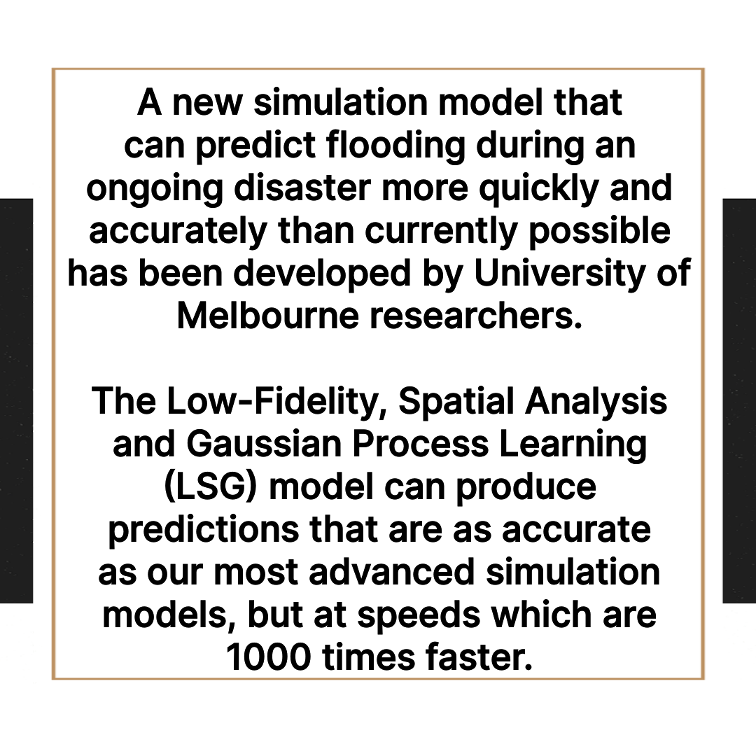 mayur259's tweet image. Research News: New Flood Prediction Model has Potentially Life-Saving Benefits
#FloodPredictionModel #Floods #SimulationModel #Flooding #Disasters #Fidelity #SpatialAnalysis #Gaussian #ProcessLearning #LSG #Predictions #RealTime #Emergency #EmergencyResponses #Data @UniMelb