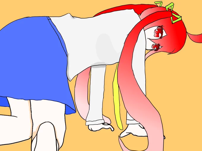 よつんばいツインテちゃん! #ツインテ #ツインテール #イラスト #オリキャラ