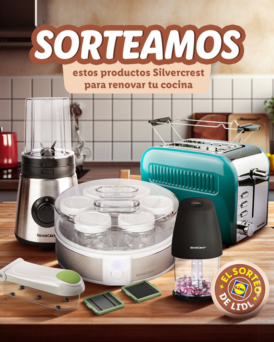 Lidl España (@lidlespana) on Twitter photo 🥄 SORTEAMOS UN SUPER PACK SILVERCREST PARA TU COCINA 🥄
Participar es muy fácil:
✅ Sigue a <a href="/lidlespana/">Lidl España</a>
❤ Da like a esta publicación.
🔄 Comparte esta publicación.
💬 Usa el hashtag #CocinaConSilvercrest y comenta qué artículo del pack estás deseando estrenar. 🥄 SORTEAMOS UN SUPER PACK SILVERCREST PARA TU COCINA 🥄
Participar es muy fácil:
✅ Sigue a <a href="/lidlespana/">Lidl España</a>
❤ Da like a esta publicación.
🔄 Comparte esta publicación.
💬 Usa el hashtag #CocinaConSilvercrest y comenta qué artículo del pack estás deseando estrenar.