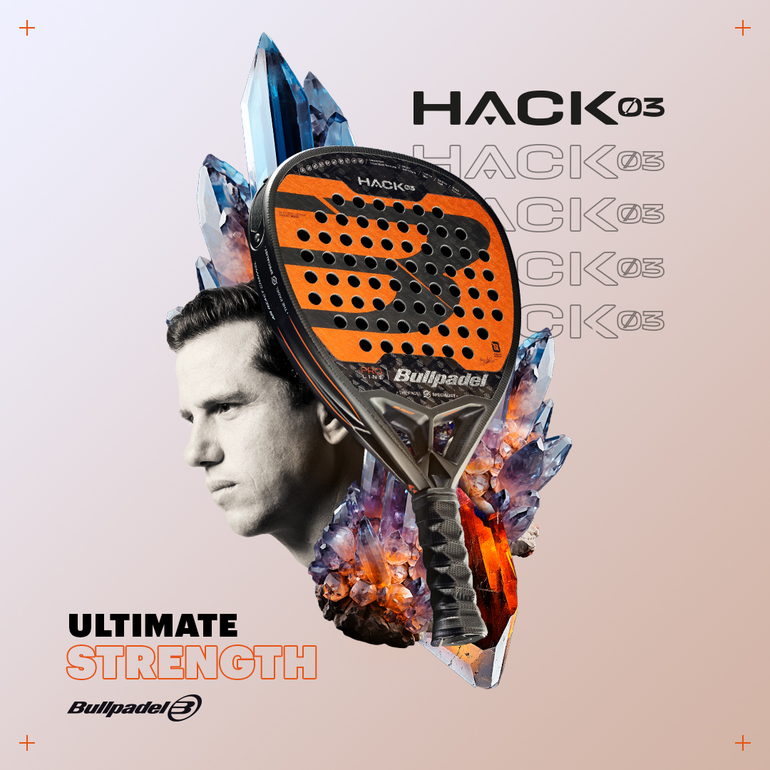 bullpadelsport's tweet photo. 🟠 𝗛𝗔𝗖𝗞 𝟬𝟯 𝟮𝟬𝟮𝟰 ⚫
La pala #Hack03 es una pala con forma de diamante, de máxima potencia y alto rendimiento sin pérdidas de control.
🖤La superficie rugosa 3D Grain imprime mayor efecto a los golpes.
🛡️Cuenta con el marco Metalshield que se adapta al innovador sistema de placas de Peso CustomWeight que permite modificar el balance de la pala en función de las necesidades de cada jugador.
2️⃣ caras diferentes:
🟠 Naranja
⚫️ Negro
Dispone de sistema Vibradrive para absorción de vibraciones, corazón Hack y canales Nerve en el lateral del marco de la pala.
#Hack03