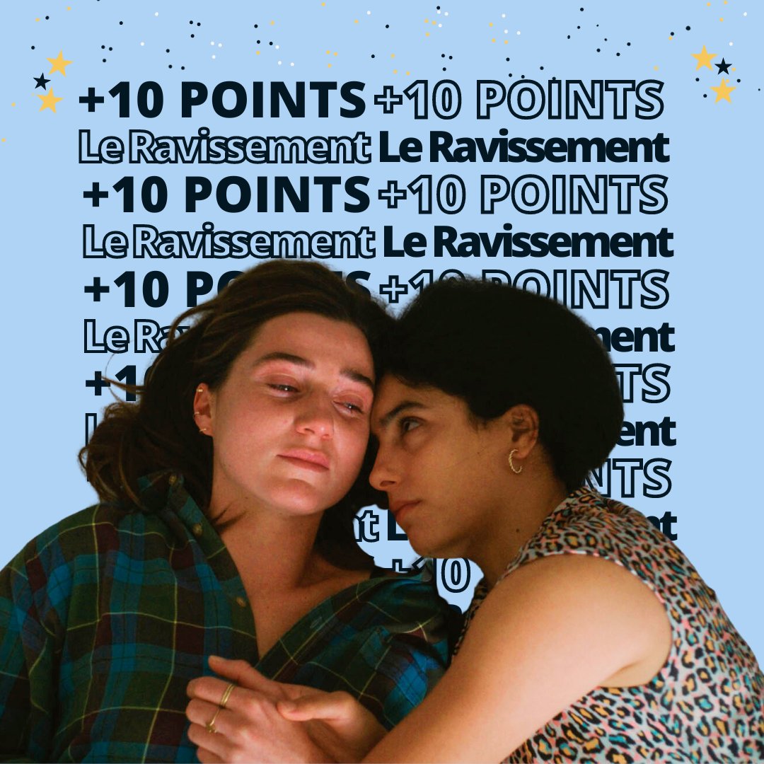 Nouvelle semaine, nouvelle reco du Challenge EFCxLesArcs ! 😉

Dès ce mercredi 11 octobre 2023, va voir en salles «Le Ravissement» le premier long métrage de Iris Kaltenbäck, Prix SACD à la <a href="/semainecannes/">Semaine de la Critique</a> et gagne 24 POINTS d'un seul coup !

Distribué en salles par <a href="/diaphana/">Diaphana</a>