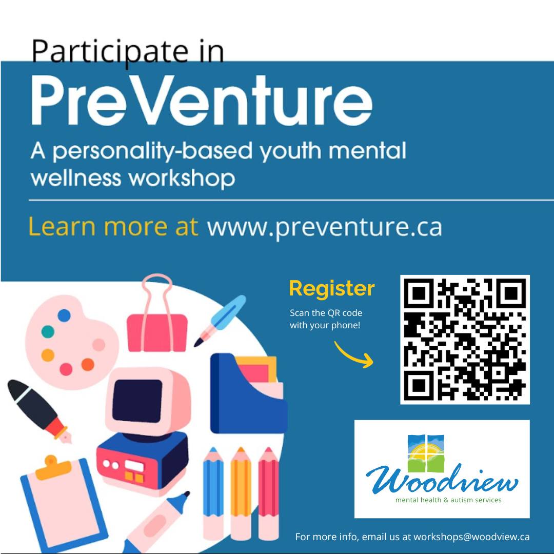 We now offer #PreVenture #mentalhealth workshops for teens aged 12 to 18 years!  

Thursday October 19 &amp; 26
4:30 to 6 pm 
241 Dunsdon St #Brantford 

REGISTER:
eventbrite.ca/e/preventure-m…