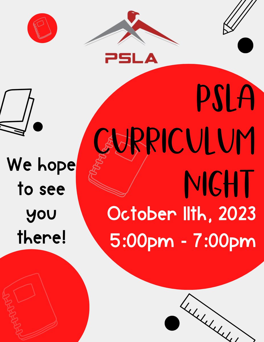 We are looking forward to seeing you at Curriculum Night later today!!