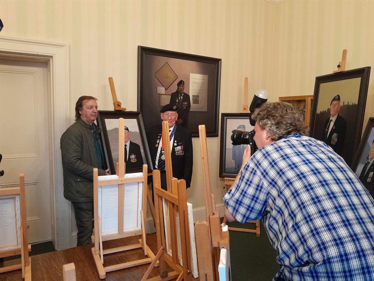 Great morning filming and chatting to former England cricketer Jack Russell at the Soldiers of Gloucester Museum. Jack has painted the surviving veterans of the Korean War, who  have been immortalised in a series of portraits. <a href="/jackrussellart/">Jack Russell MBE</a> 
Story to follow.
