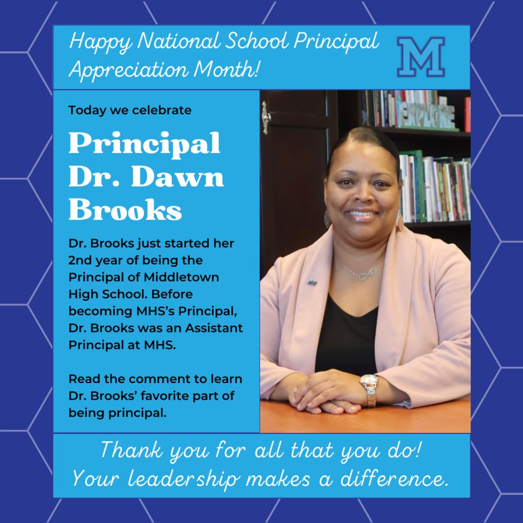 It's School Principal Appreciation Month! We're excited to celebrate our remarkable school leaders. Today, we're celebrating Dr. Dawn E. Brooks.

Learn more about Dr. Brooks &amp; our school principals here: tinyurl.com/MPSPrincipals

#MPS4ALL #MPSFutureMakers