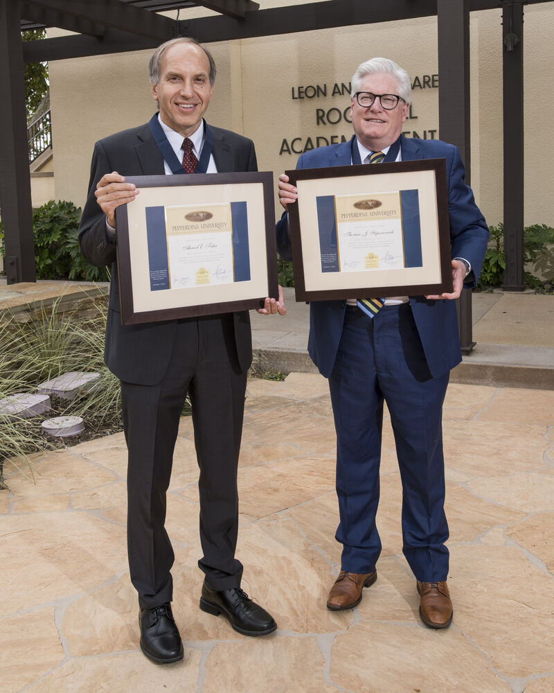 Academic excellence starts with our professors. We are excited to congratulate professors Ahmed Taha and Tom Stipanowich honored as Pepperdine University Howard A. White Award for Teaching Excellence recipients for 2023! law.pepperdine.edu/surf-report/po…