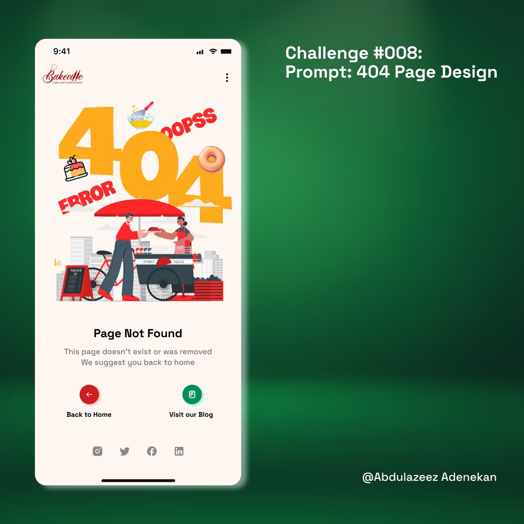 HiroshiHub's tweet image. Challenge #008
404 Page Design.
#uidesign #dailyuidesign #Errordesign