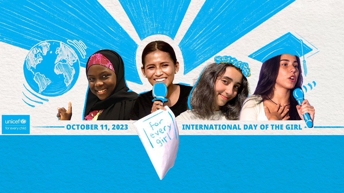 [Thread] This year's #DayOfTheGirl theme is 'Invest in Girls' Rights: Our Leadership & Wellbeing.' As we work to empower girls to realize their rights and unlock their full potential in the coming year and beyond, @UNICEF and our partners urge global stakeholders to: ⤵ #IDG2023