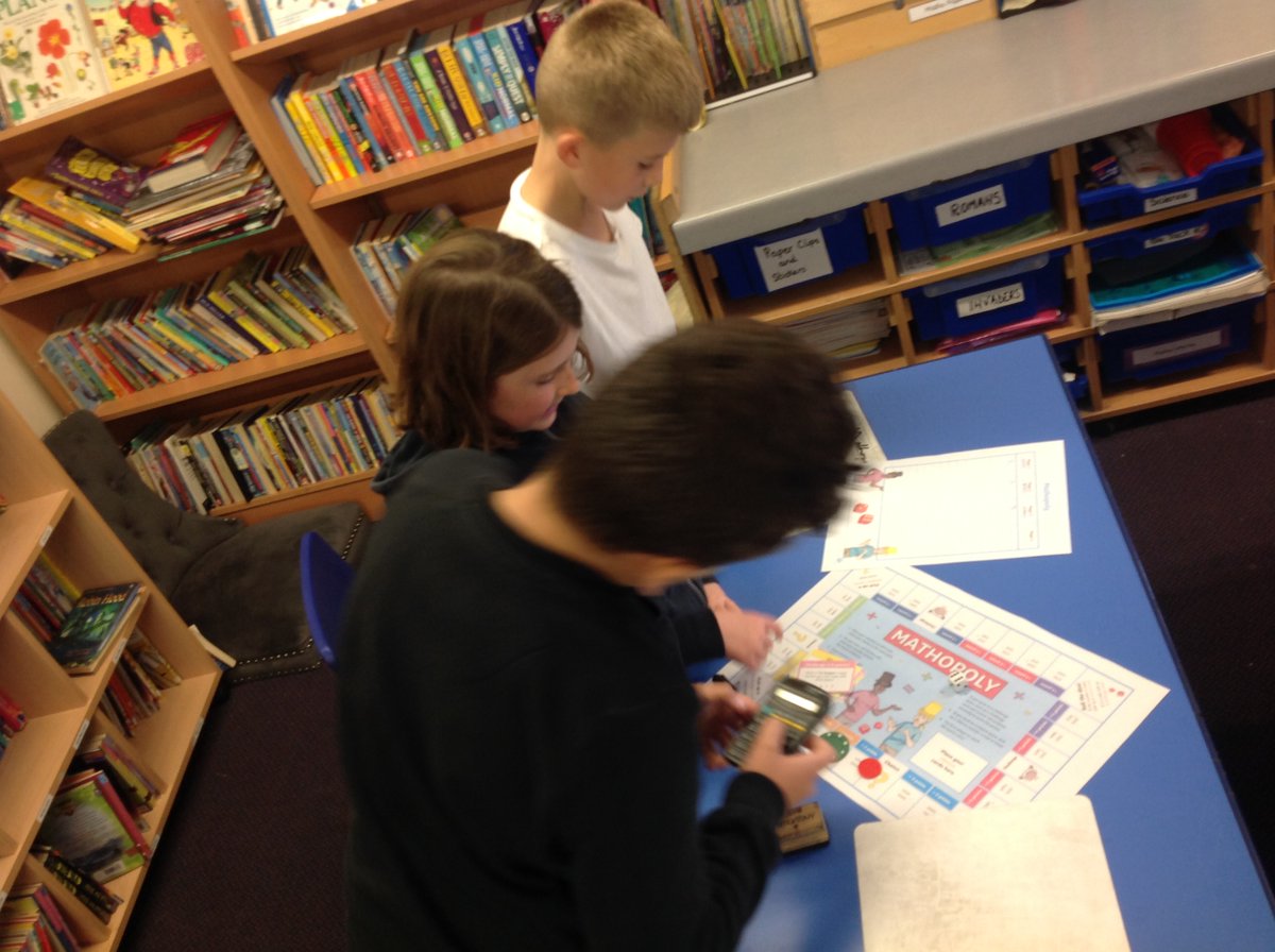 Foxes_Class's tweet image. Boring maths? Not in Year 4. We have found a way to transform a classic board game into addition and subtraction practice. Mathopoly sadly has no jail,  but we might introduce that next time. 
@SharksClass @WillowsCE
