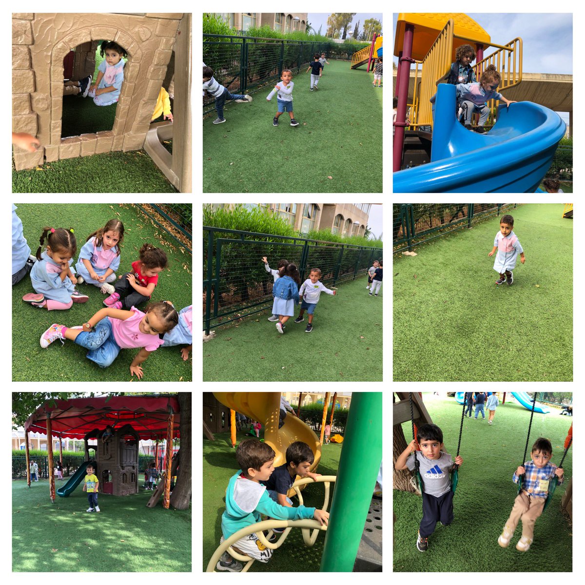 abeerbsat75's tweet photo. Playgrounds are essential safe place where children 👧👦🏻can be themselves and express their fun-loving nature while developing crucial cognitive, physical,social, and emotional skills #school community   #playground #KG1A @Hhhsinfo @tbaassiri @sashgh @monifa_baba https://t.co/jbfxvuwUYR