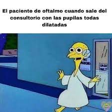 Yo después de salir del oftalmólogo: