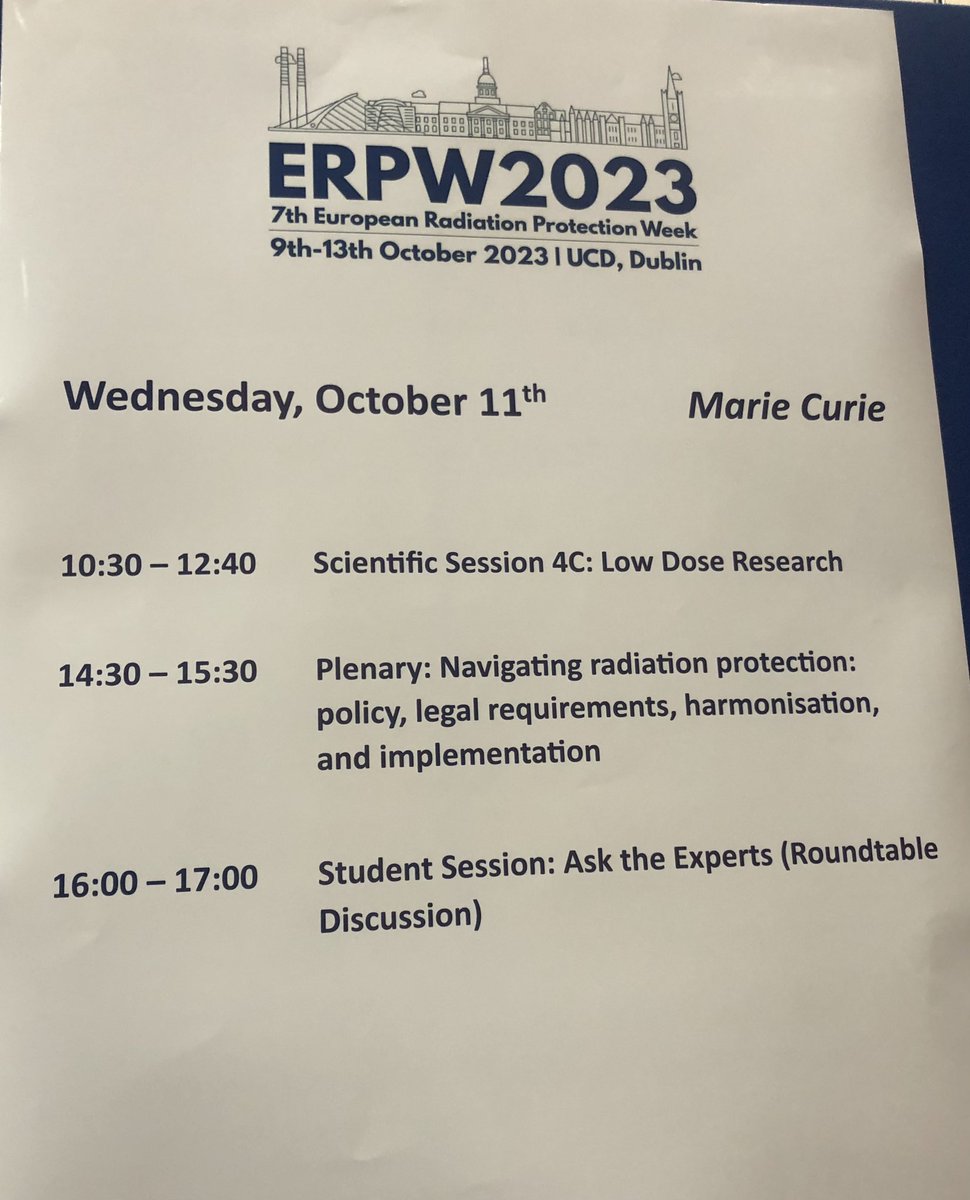 Great fun chairing the #LowDoseRadiation session at #ERPW2023 this morning with my co-chair Prof Andrzej Wojcik @Stockholm_Uni. Well done to all the speakers on their excellent talks and for keeping to time so well ⏱️⏳👌👏👏