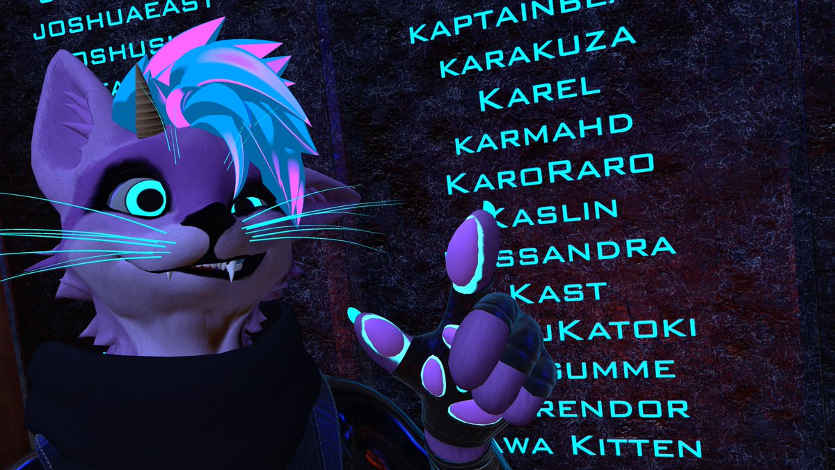 KaroRarow's tweet photo. Have you ever had these moments when you realize your life would be completely different if not for one simple choice? Today 8 years ago my #VRChat account was born and not too long after that I realized that this was something special. Here's to many years to come Love you all💜 https://t.co/9KnZ78JoRy
