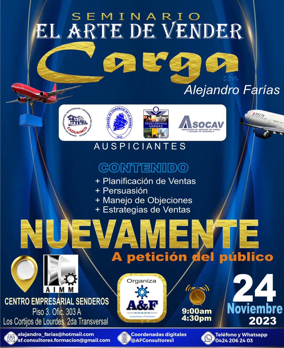 Actividad de Actualización Gerencial + NETWORKING Aduanero y Logístico.

🎓 Conferencista Esp ALEJANDRO FARIAS 

Invitados Especiales:
🏆 Lic. Gerardo Silva
🏆 Dr. Cipriana Ramos
🏆 Lic. Ysa Pérez
🏆 Lic. Eduardo Quintana
🏆 Dr. Rusvel Gutiérrez
🏆 Lic. Gretsy Marín <a href="/ASOCAV1/">ASOCAV</a>