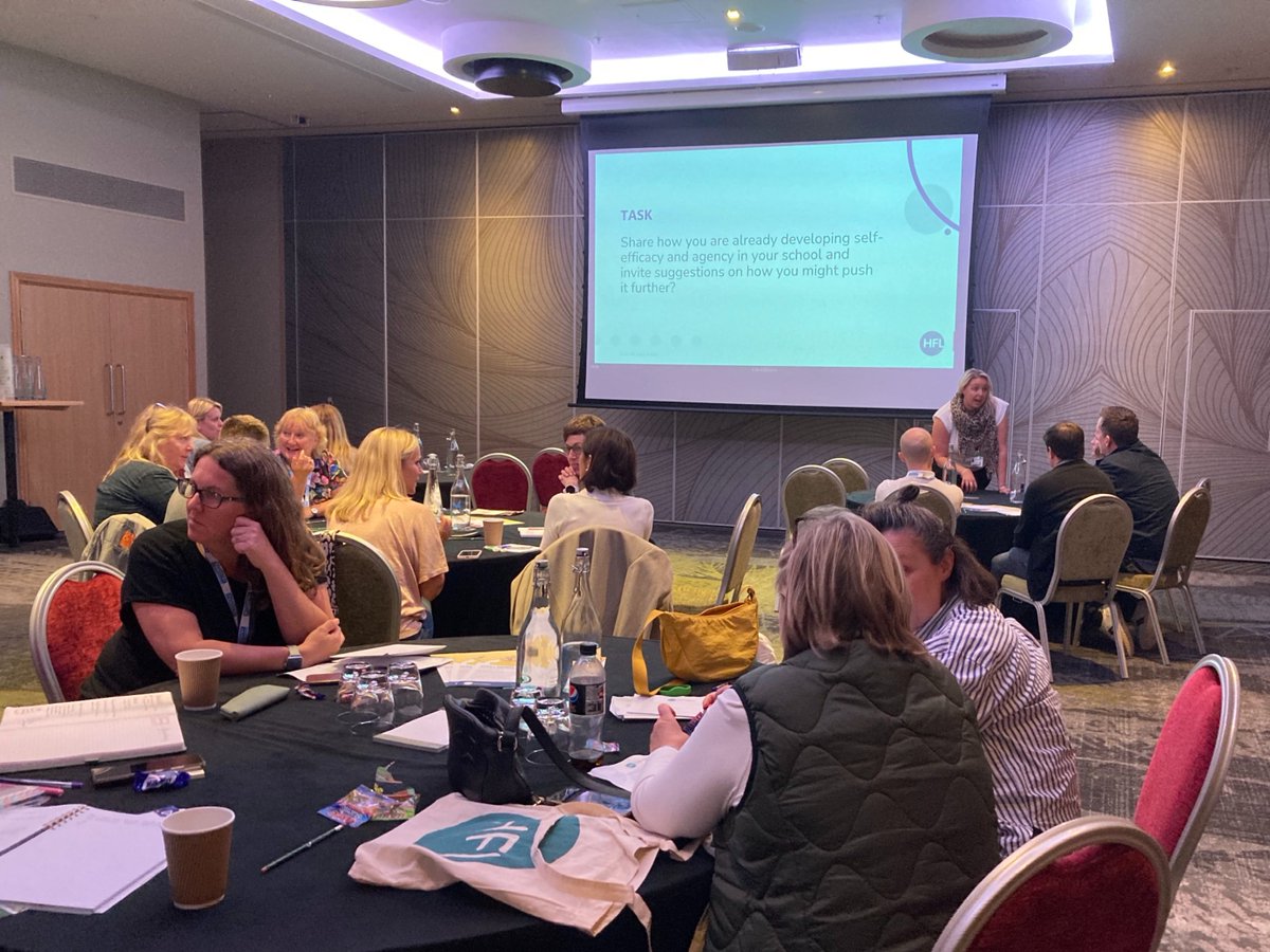 HFL_Education's tweet image. Sarah-Jane Ferguson, our Wellbeing and Behaviour Adviser at @HfLWellbeing, holding a session on how we can help pupils to develop confidence, independence, and empowerment at #HPHTC23  Conference.