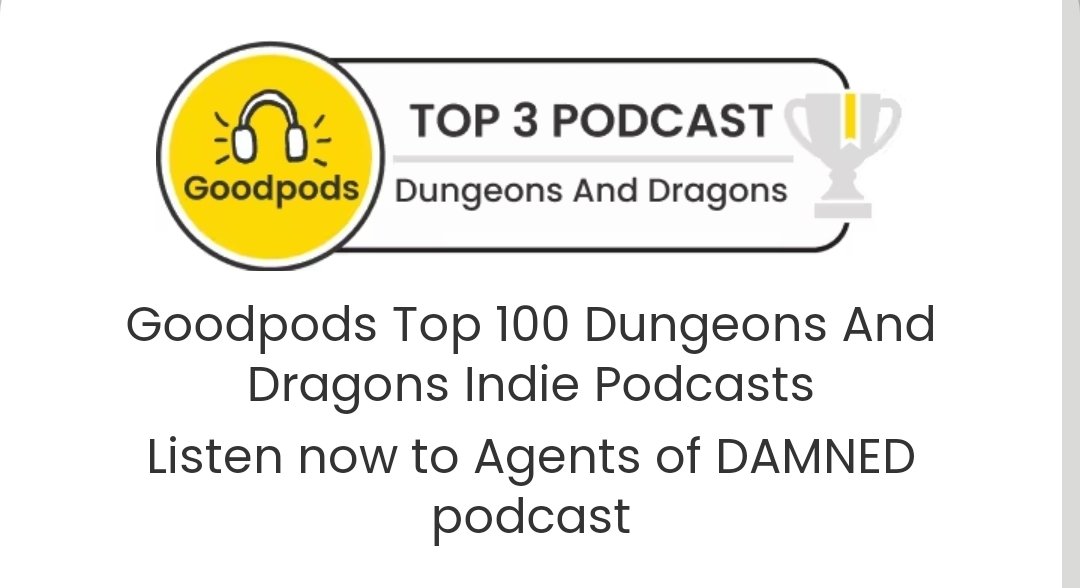 AgentsofD's tweet image. Saw this in our email from @GoodpodsHQ. So excited to have ranked top 3!!!